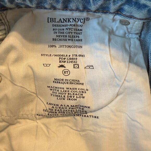 Women's Blank NYC Denim Blue Jean Patchwork Midi Skirt Size 27 NEW - Picture 6 of 10